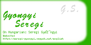 gyongyi seregi business card